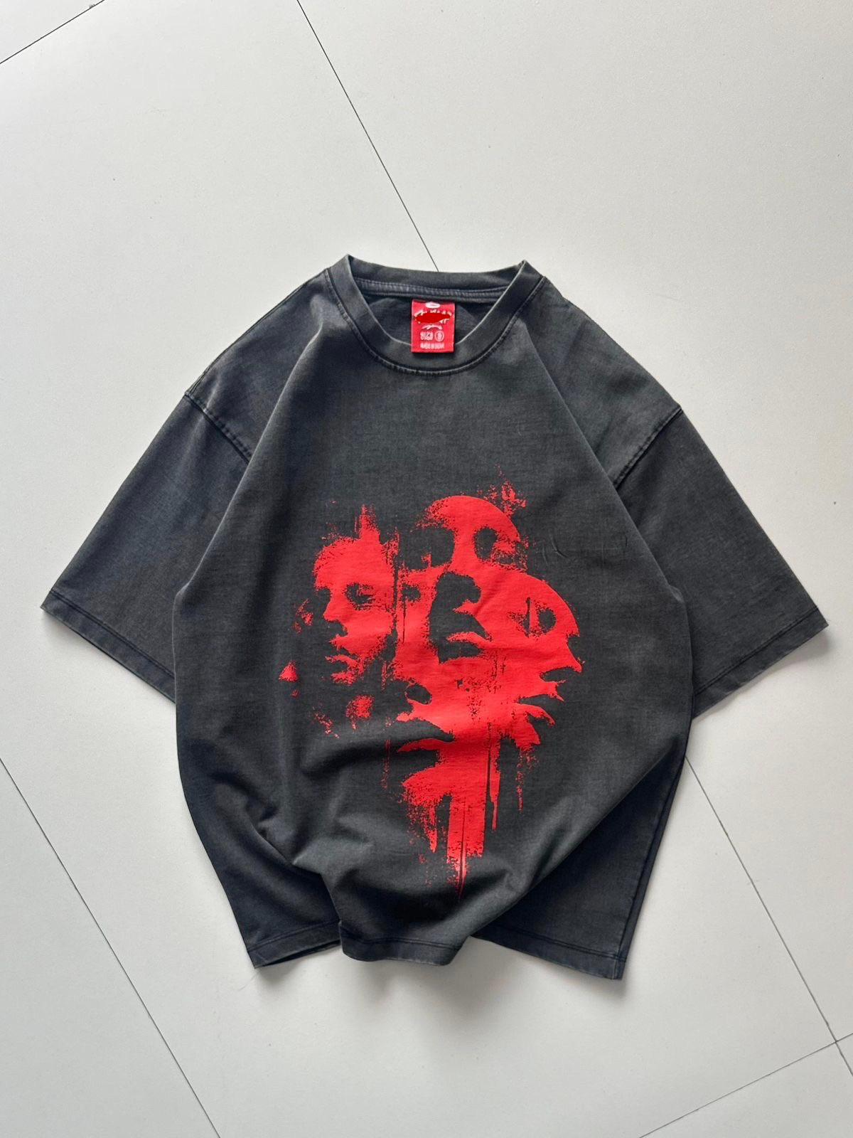 02 Acid Washed Oversized Unisex Tee - Image 1