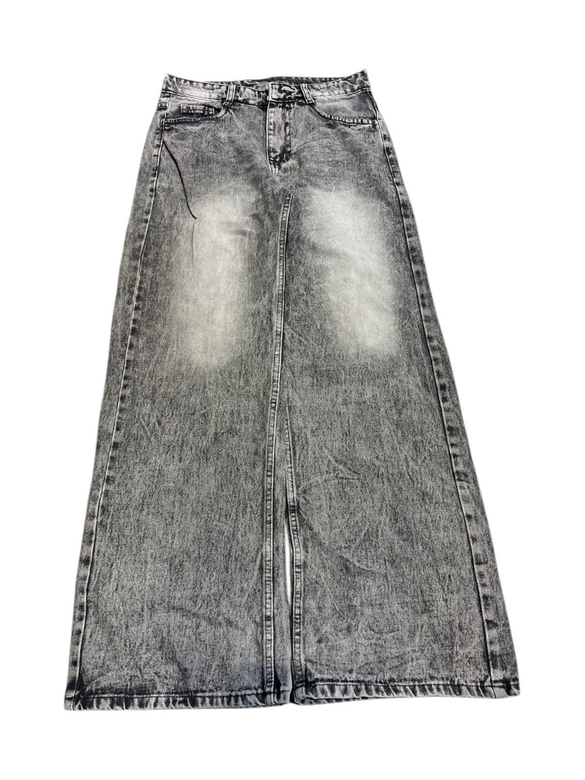 02 Vtg Grey Unisex Baggy Fit Denim - Thumbnail 2