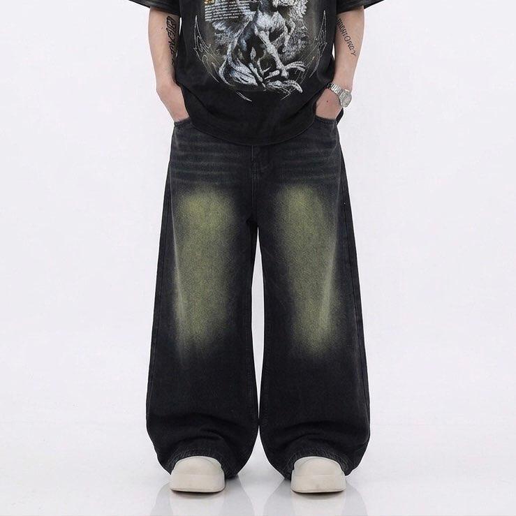 03 Vtg Green Unisex Baggy Fit Denim - Image 1