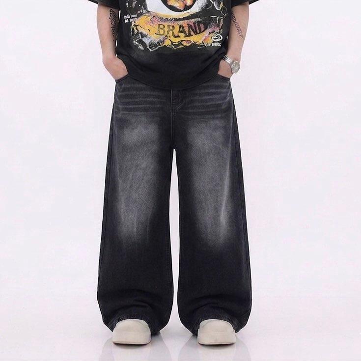 04 Vtg Black Unisex Baggy Fit Denim - Image 1