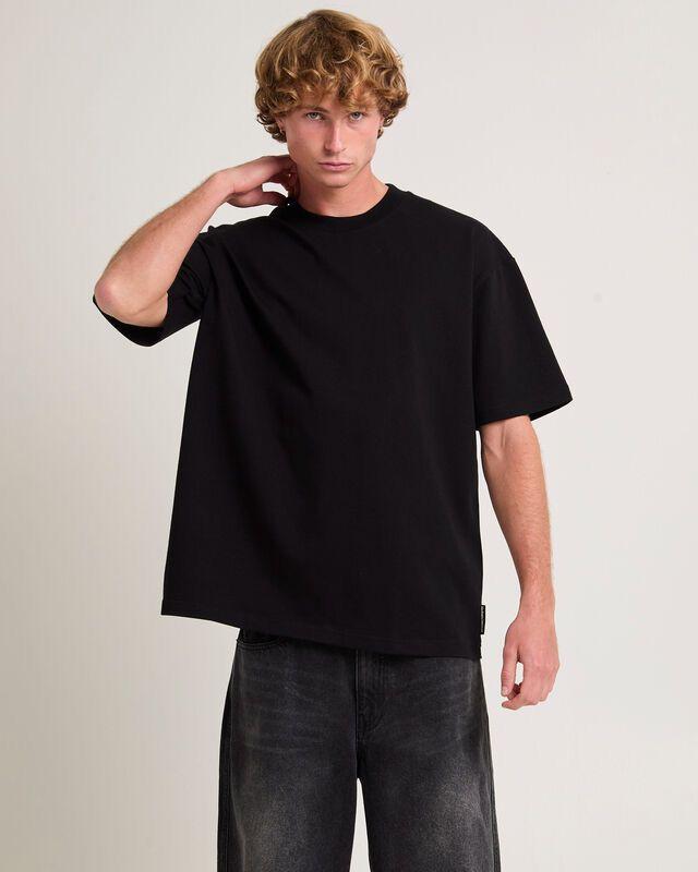 Solid Black Oversized Unisex Tee - Image 1