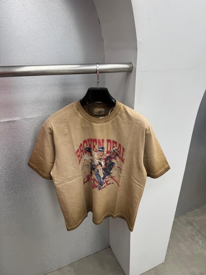Camel Brown Wash Graphic Tee - Image 1
